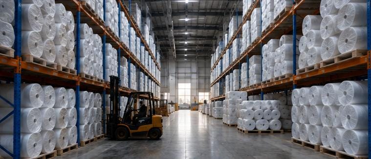 Production infrastructure at the Jaibaba Interlinings Delhi facility