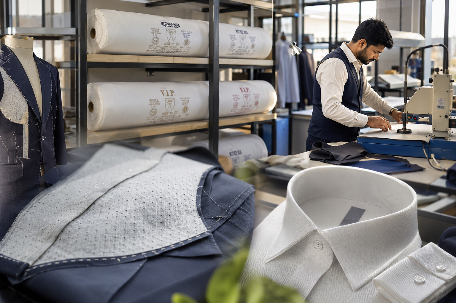 Tatron polyester lining fabric rolls